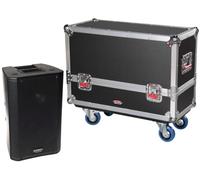 Gator Valigie Serie G-TOUR (2) Valigetta da Strada in Stile ATA (2), Cabinet per Altoparlanti QSC K8 con Vano per Cavi e Rotelle per Impieghi Gravosi da 4 "(G-TOUR SPKR-2K8)