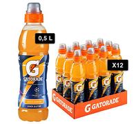 Gatorade, Sport Drink, Bevanda sportiva non Gassata Gusto Arancia, Aiuta il Reintegro dei Sali Minerali Persi, Formato da 12x500 ml