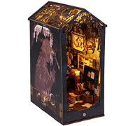 Gatphy Booknook DIY Miniature House Casa Delle Bambole in Legno con Mobili E Luce LED DIY Miniature House Miniature da Costruire Bambini Adulti per Regali di Compleanno Festa(B)
