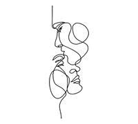 Gatphy Parete metallica arte minimalista 55 x 20 cm Deco da parete metallo viso nero arte linea semplice decorazione da parete nero viso per camera da letto sala da pranzo cucina corridoio ufficio (55