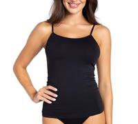 Gatta Canotta da Donna Camisole con Spalline Sottili, Canottiera, Classica, Universale, intramontabile, Resistente, Aderente, Elastica (Nero, L)
