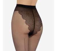 GATTA Chiara 20 collant trasparente traforato di seta sottile con cucitura...