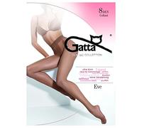 Gatta Eve, collant di seta da donna, eleganti, sottili e trasparenti, 8 denari nero S