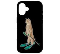 Gatta Sciatore Sci Sport invernali Custodia per iPhone 16