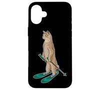 Gatta Sciatore Sci Sport invernali Custodia per iPhone 16 Plus