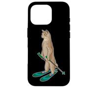 Gatta Sciatore Sci Sport invernali Custodia per iPhone 16 Pro