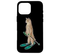 Gatta Sciatore Sci Sport invernali Custodia per iPhone 16 Pro Max