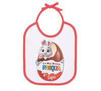Gattablu Bavaglino bimbo bimba bavetta La mia prima Pasqua! Personalizzato con il nome! Coniglietto e ovetto! Bordino rosso!