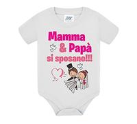Gattablu Body bimba neonata Mamma e papà si sposano! Sorpresa per annunciare matrimonio, nozze, sposi! (6 mesi)