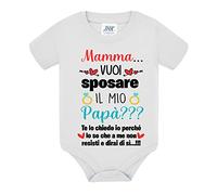 Gattablu Body bimbo bimba Mamma vuoi sposare il mio papà? So che a me non resisti e dirai di sì! Dichiarazione a sorpresa matrimonio nozze futuri sposi! (12 mesi)