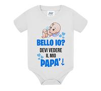 Gattablu Body bimbo neonato Bello io? Devi vedere il mio papà! Idea regalo divertente dolcissima! (12 mesi)