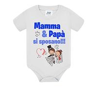 Gattablu Body bimbo neonato Mamma e papà si sposano! Sorpresa per annunciare matrimonio, nozze, sposi! (12 mesi)