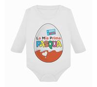 Gattablu Body manica lunga La mia Prima Pasqua sorpresa ovetto, personalizzato con nome di bimbo o bimba! Uovo divertente!