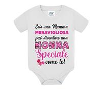 Gattablu Body neonato neonata Solo una mamma meravigliosa può diventare una nonna speciale come te! Festa dei Nonni! Sorpresa per annunciare gravidanza! (3 mesi)