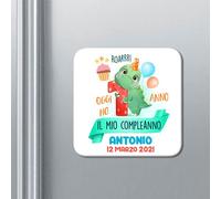 Gattablu Pacchetto x 10 Calamite bomboniere Festa Compleanno Dinosauro draghetto Roar! Personalizzate con Numero di Anni, Nome e Data! (2 Anni (Pacchetto x 10 Pezzi))