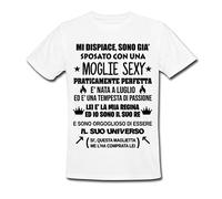 Gattablu T-Shirt Uomo Mi Dispiace Sono già Sposato con Una Moglie Sexy, la mia Regina e io Il Suo re, Personalizzata con Mese di Nascita di lei, Idea Regalo Divertente Marito!
