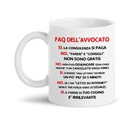 Gattablu Tazza mug 11 oz FAQ Avvocato! Idea Regalo Divertente Laurea in Legge, giurisprudenza!