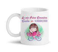 Gattablu Tazza mug 11 oz La mia prima Comunione, PERSONALIZZATA con IL NOME E LA DATA, idea regalo o bomboniera speciale per cerimonia Prima Comunione bimba, bambina!