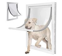 Gattaiola Porta Basculante Per Gatti E cane, Sportello Controllabile Per Animali Domestici, Entrata E Uscita Controllabile, Per cane Di Taglia Piccola, Media E Grande, Bianca, XL