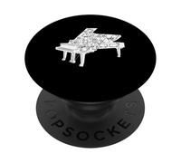 Gatti al pianoforte - Pianista amante dei gatti Pianista PopSockets PopGrip Adesivo