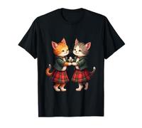 Gatti arancioni che ballano celebrazione scozzese Ceilidh Maglietta