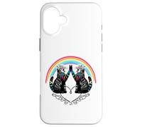 Gatti arcobaleno LGBTQ Disegno dolce e inclusivo Custodia per iPhone 16 Plus