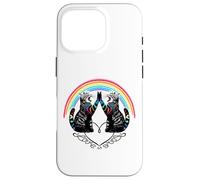 Gatti arcobaleno LGBTQ Disegno dolce e inclusivo Custodia per iPhone 16 Pro