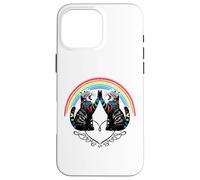 Gatti arcobaleno LGBTQ Disegno dolce e inclusivo Custodia per iPhone 16 Pro Max