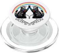 Gatti arcobaleno LGBTQ Disegno dolce e inclusivo PopSockets PopGrip per MagSafe