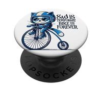 Gatti bicicletta design con scritta per ciclisti PopSockets PopGrip Adesivo