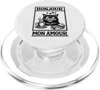 Gatti Caffè "BONJOUR MON AMOUR", funny Gatti PopSockets PopGrip per MagSafe