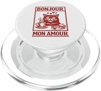 Gatti Caffè "BONJOUR MON AMOUR", funny Gatti PopSockets PopGrip per MagSafe