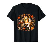 Gatti Che Ballano Autunno Amanti dei Gatti Maglietta