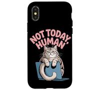 Gatti che Dicono Not Today Human Gatti da ufficio Gatto Custodia per iPhone X/XS