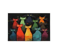 Gatti colorati puzzle neri adulti puzzle in legno adulto 1000 pezzi puzzle per la famiglia 29.5 × 19.7 pollici