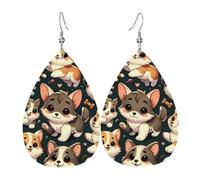 Gatti Corgi Dei Cartoni Animati Donna Orecchini Ecopelle Orecchino Goccia Pendenti