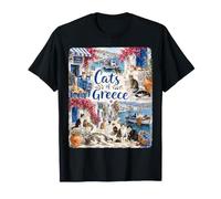 Gatti della Grecia Viaggi Isole Greche Santorini Mykonos Viaggi Maglietta