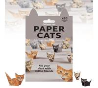 Gatti di carta fai da te, 50 graziosi kit origami gattini, divertenti modelli cani, gatti e dinosauri in 3D, sculture animali for adolescenti adulti, regalo artistico(Cats)