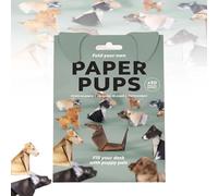 Gatti di carta fai da te, 50 graziosi kit origami gattini, divertenti modelli cani, gatti e dinosauri in 3D, sculture animali for adolescenti adulti, regalo artistico(Dogs)