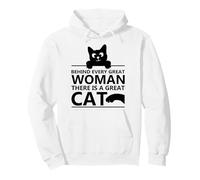Gatti Dietro Ogni Grande Donna c'è Un Grande Gatto Felpa con Cappuccio