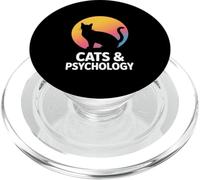 Gatti divertenti e psicologia Silhouette Moon Lover PopSockets PopGrip per MagSafe