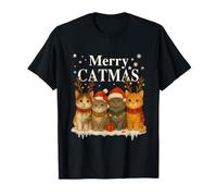 Gatti Dolci Renna Xmas Gattino Merry Catmas Natale Maglietta