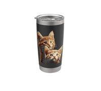 Gatti e gattini donne e ragazze con gatti carini Bicchiere termico in acciaio inox doppia parete