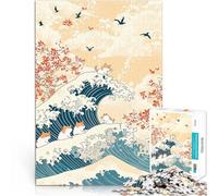 Gatti e la grande onda Puzzle 1000 pezzi per adolescenti Aiuta il cervello ad allenare i giocattoli che creano dipendenza per coltivare la pazienza Un'opera d'arte 38x26cm
