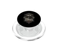 Gatti e maledizioni strega Halloween Occulto Goth Design PopSockets PopGrip per MagSafe