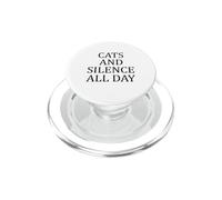 Gatti e silenzio tutto il giorno tranquillo PopSockets PopGrip per MagSafe