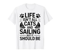 Gatti E Vela Barca A Vela Divertente Vela Maglietta