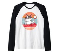 Gatti e Vino Rendono Tutto Bello Kitty Animal Cat Lover Maglia con Maniche Raglan