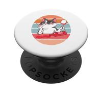 Gatti e vino rendono tutto bello Kitty Animal Cat Lover PopSockets PopGrip Adesivo