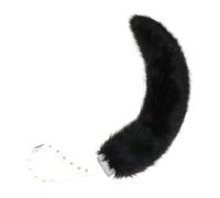 Gatti elettrici Volpi Coda Halloween Cosplay Party Costume Volpi Gatti Cani Lupo Leopardo Coda Finta Pelliccia Theriana, Nero , Taglia unica